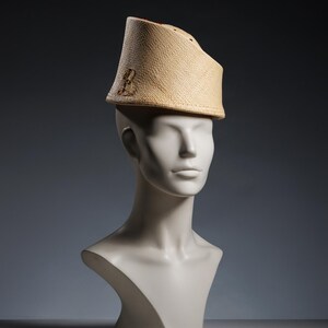 Vintage-inspired Panama Straw Pillbox Hat with triangle beads, eastern hat style, top hat, Moroccan style headpiece, ottoman Fahsion, summer image 2