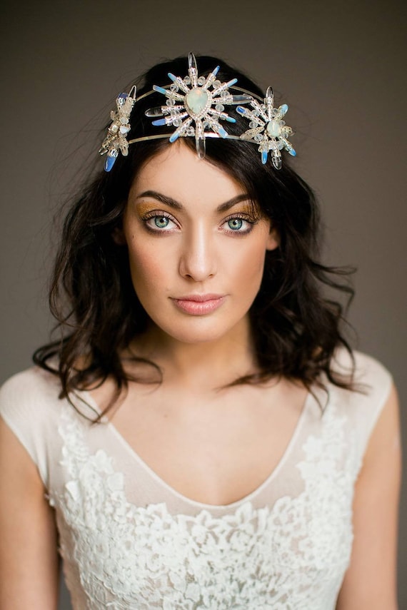 ASTERIA Opal Clear Quartz Crown, Crystal Crown for a 