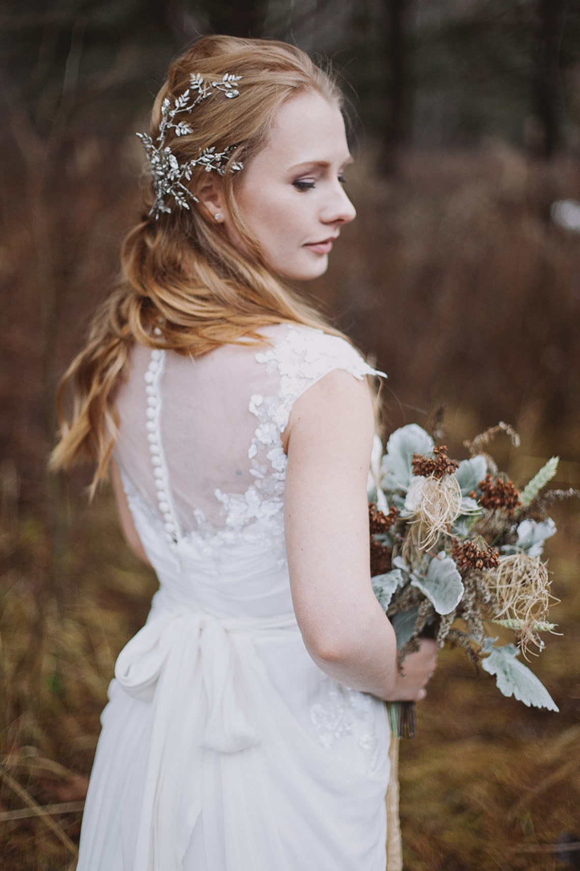 bridal headpieces for curly hair