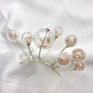 Bubble headpiece for a bride, bridal hair accessory, wedding headpiece, statement hair accessory, hair comb, bridal accessory, contemporary image 2