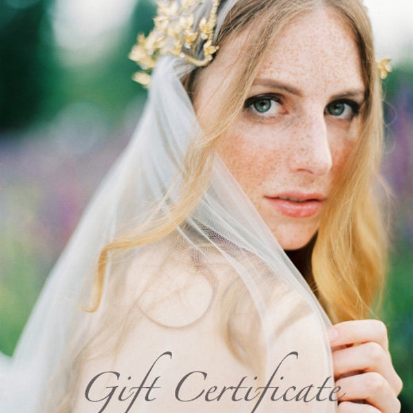 Gift certificate for a headpiece by Beretkah worth 40 GBP for your friend for a special occasion