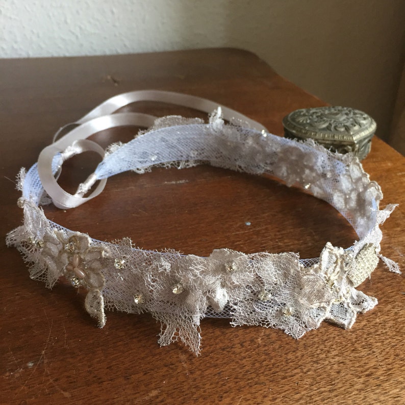 Gatsby Style Headpiece With Glass Beads Feathers Art Deco Etsy