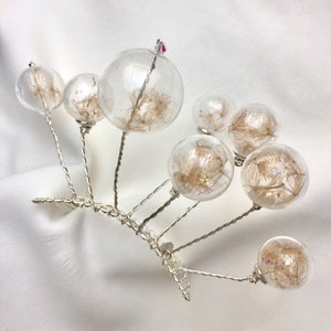 Bubble headpiece for a bride, bridal hair accessory, wedding headpiece, statement hair accessory, hair comb, bridal accessory, contemporary image 3