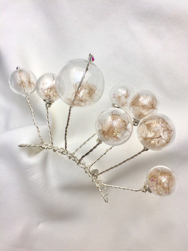 Bubble headpiece for a bride, bridal hair accessory, wedding headpiece, statement hair accessory, hair comb, bridal accessory, contemporary image 3