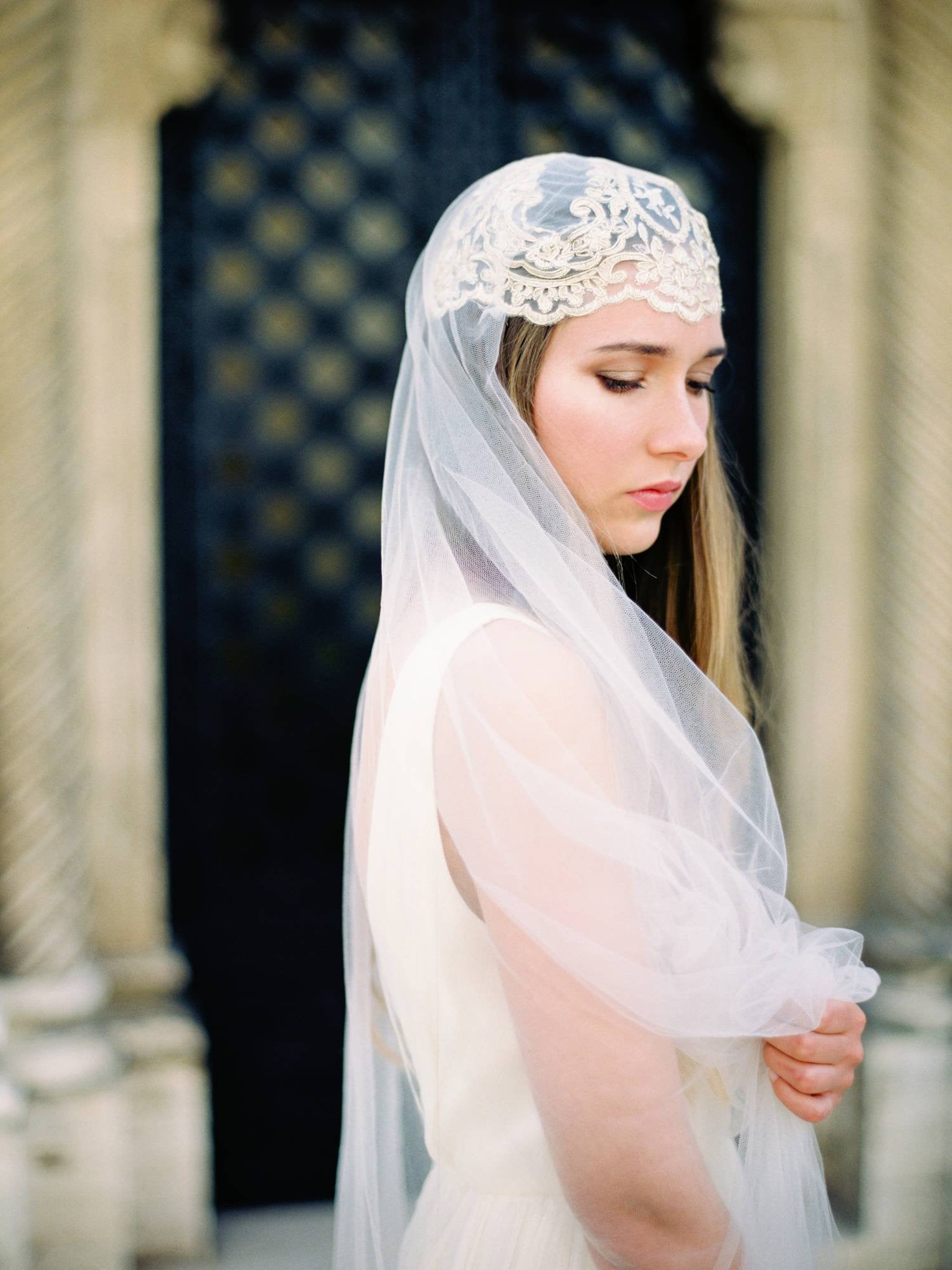 Wedding Etsy Beaded Juliet Cap Headpiece Handmade Beaded Bridal Juliet Cap - Etsy main image 4