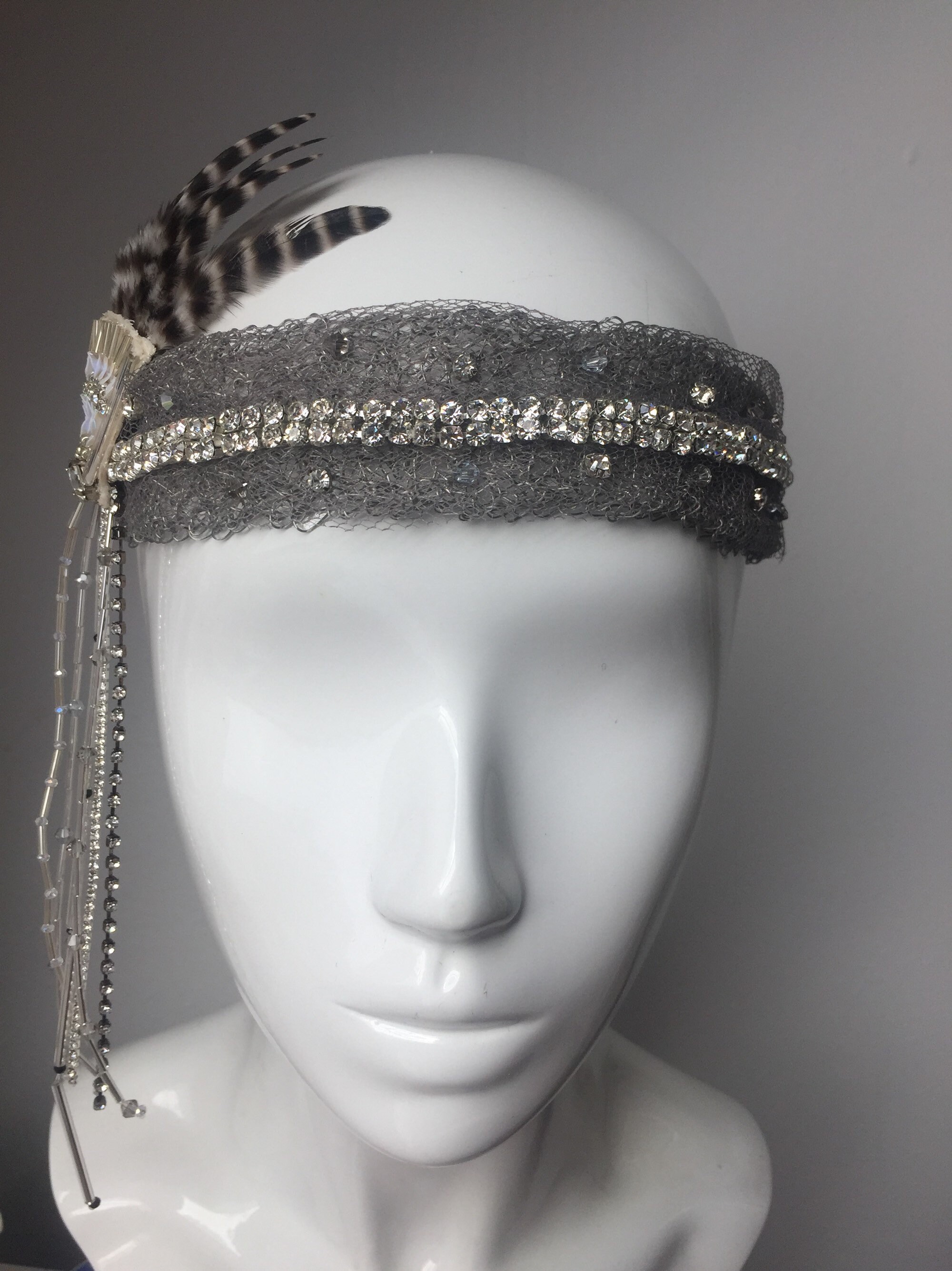 YAEISM Strass-Kopfkette Vintage – Haarschmuck Für Hochzeit, Gatsby-Party, Braut & Flapper