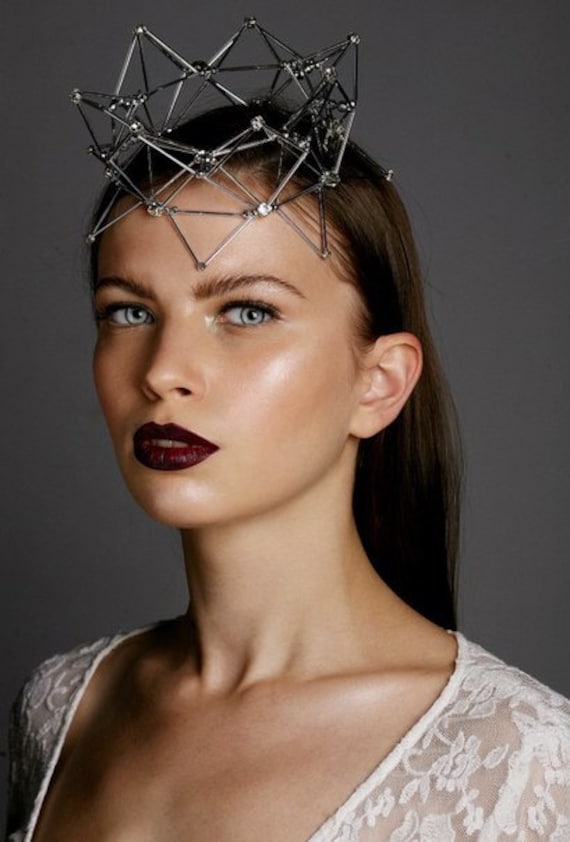 Geometric Crown Fashionable Statement Headpiece Unusual - Etsy Singapore