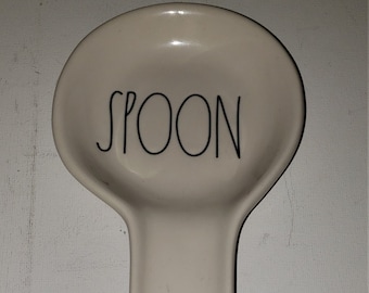 Rae Dunn long spoon rest ceramic excellent condition