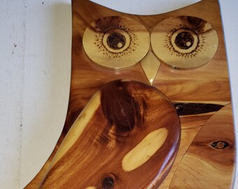 Hand made owl wall decor excellent condition