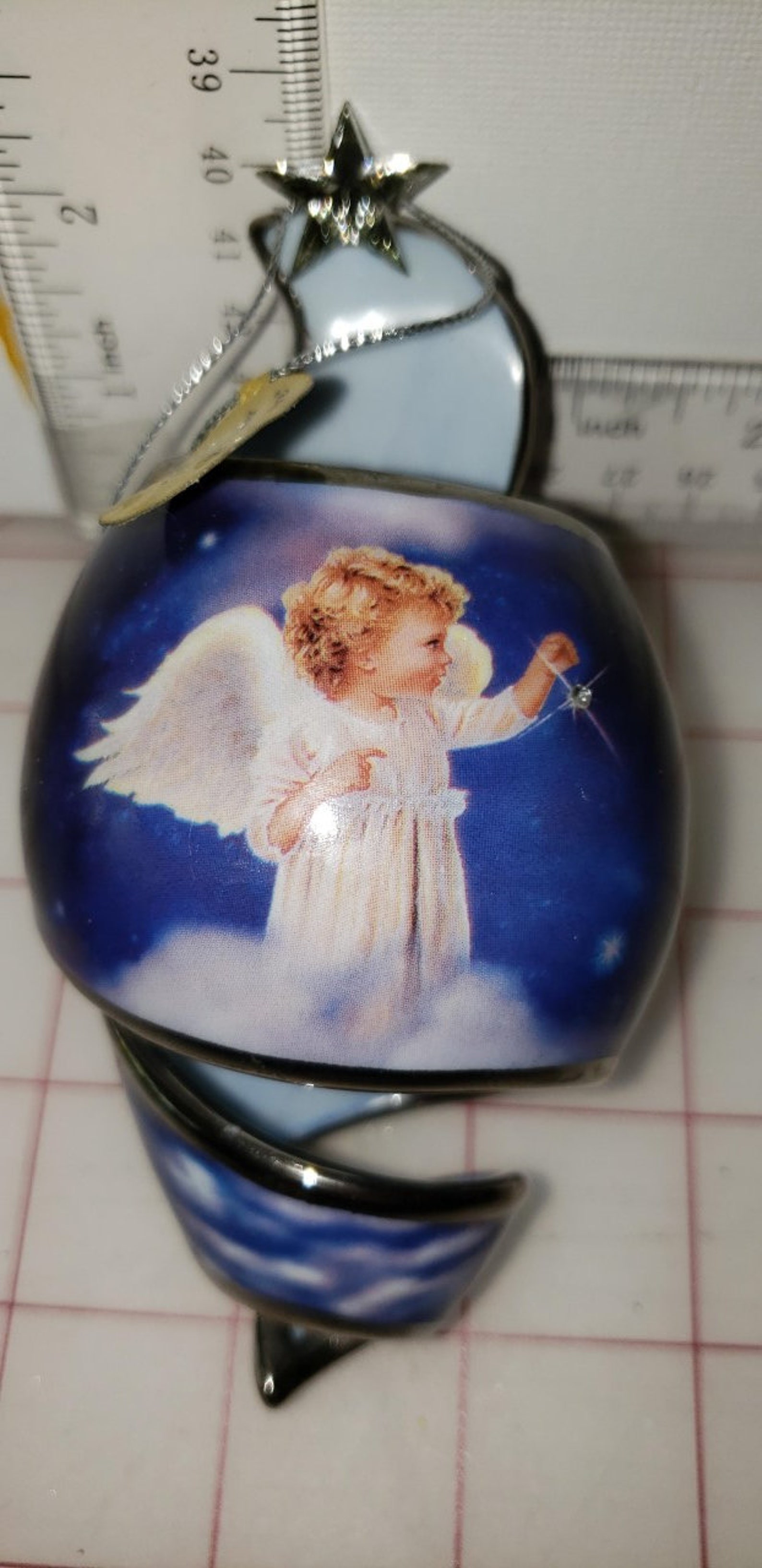 2 Vintage Bradford Exchange Christmas Ornaments Angel Etsy