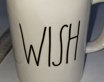 Rae Dunn WISH coffee mug excellent condition