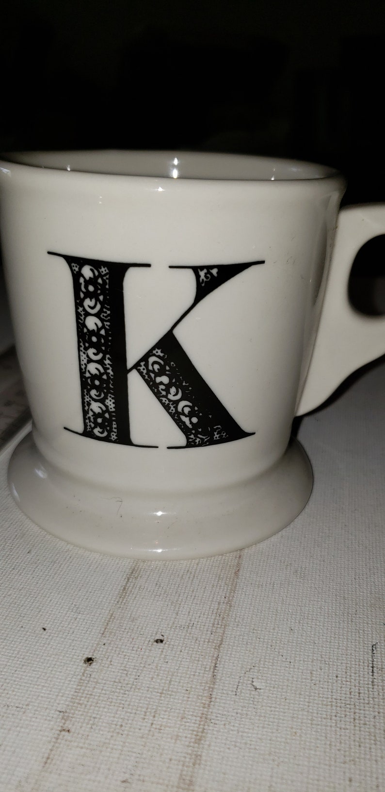 Anthropologie coffee mug Letter K excellent condition image 1