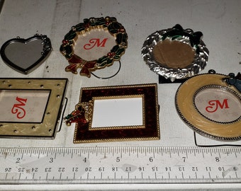 Set of 6 mini frames Christmas decor excellent condition