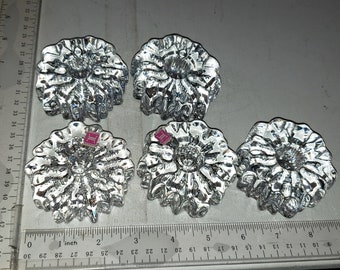 Set of 5 candle stick holders crystal Norway excellent condition