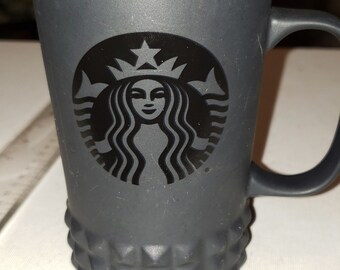 Starbucks black matte coffee mug excellent condition