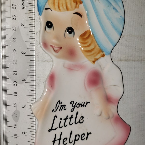 Vintage Lefton spoon rest Japan little helper excellent condition