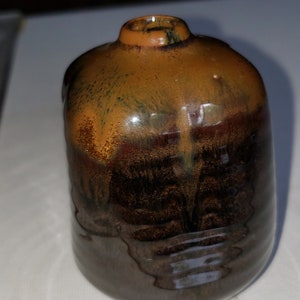 Small brown ceramic pot Japan excellent condition