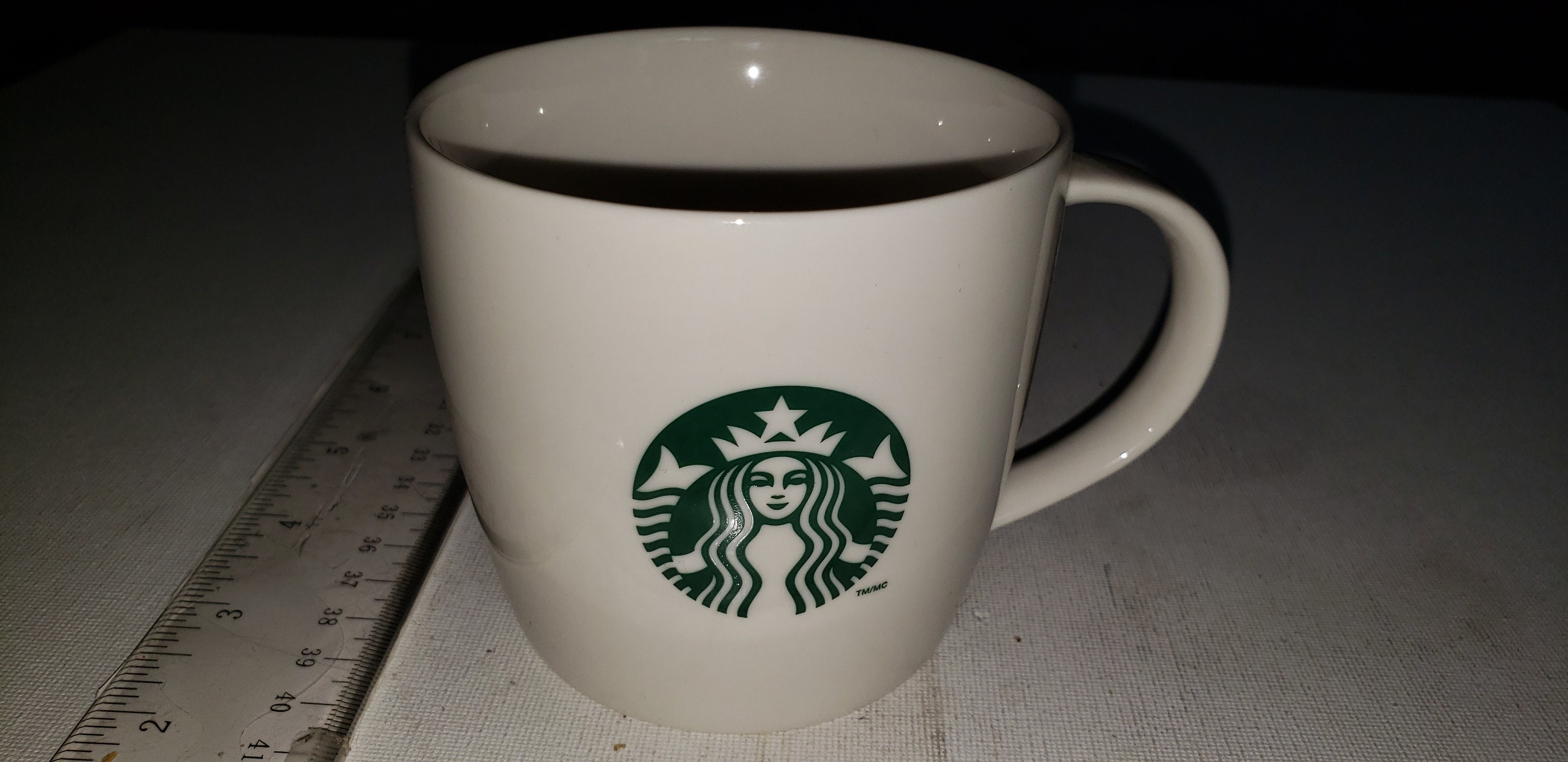 Starbucks 12 Oz White Coffee Mug Excellent Condition 