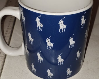 Polo blue ceramic coffee mug excellent condition