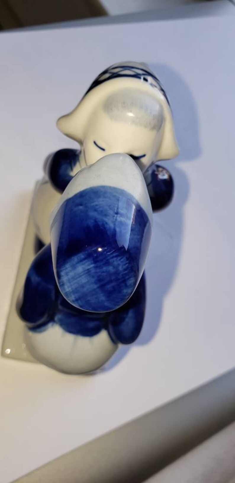 Vintage Dutch Boy and Girl Kissing Blue Delft Figurine HOLLAND ...