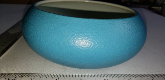 Ceramic Blue Bowl Pebbled Finish Excellent Condition - Etsy