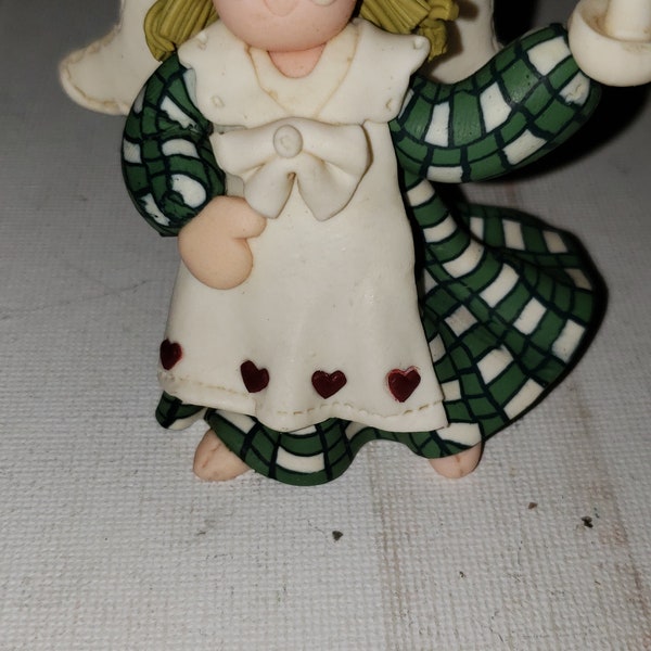 Poly clay angel figurine excellent condition