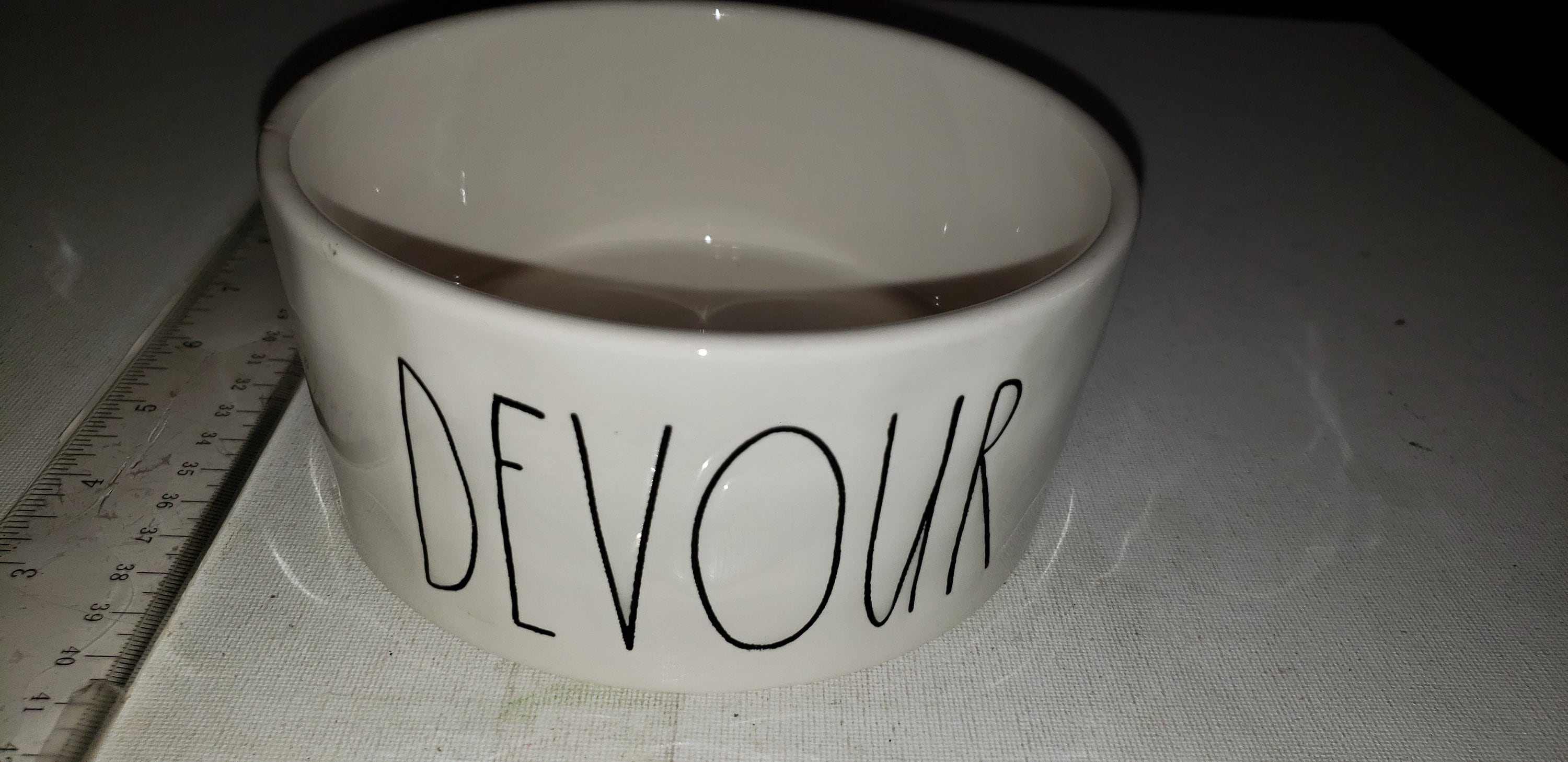Rae Dunn Dog Dish DEVOUR Magenta Excellent Condition Etsy