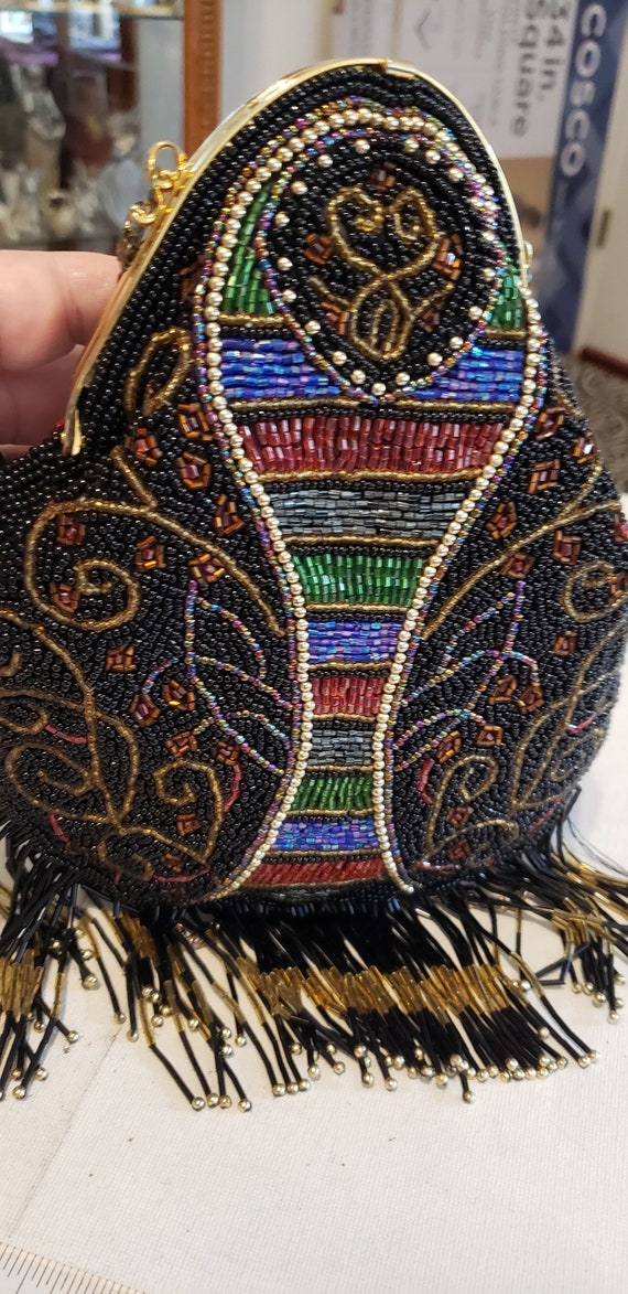 Beaded purse or evening bag clasp missing good con