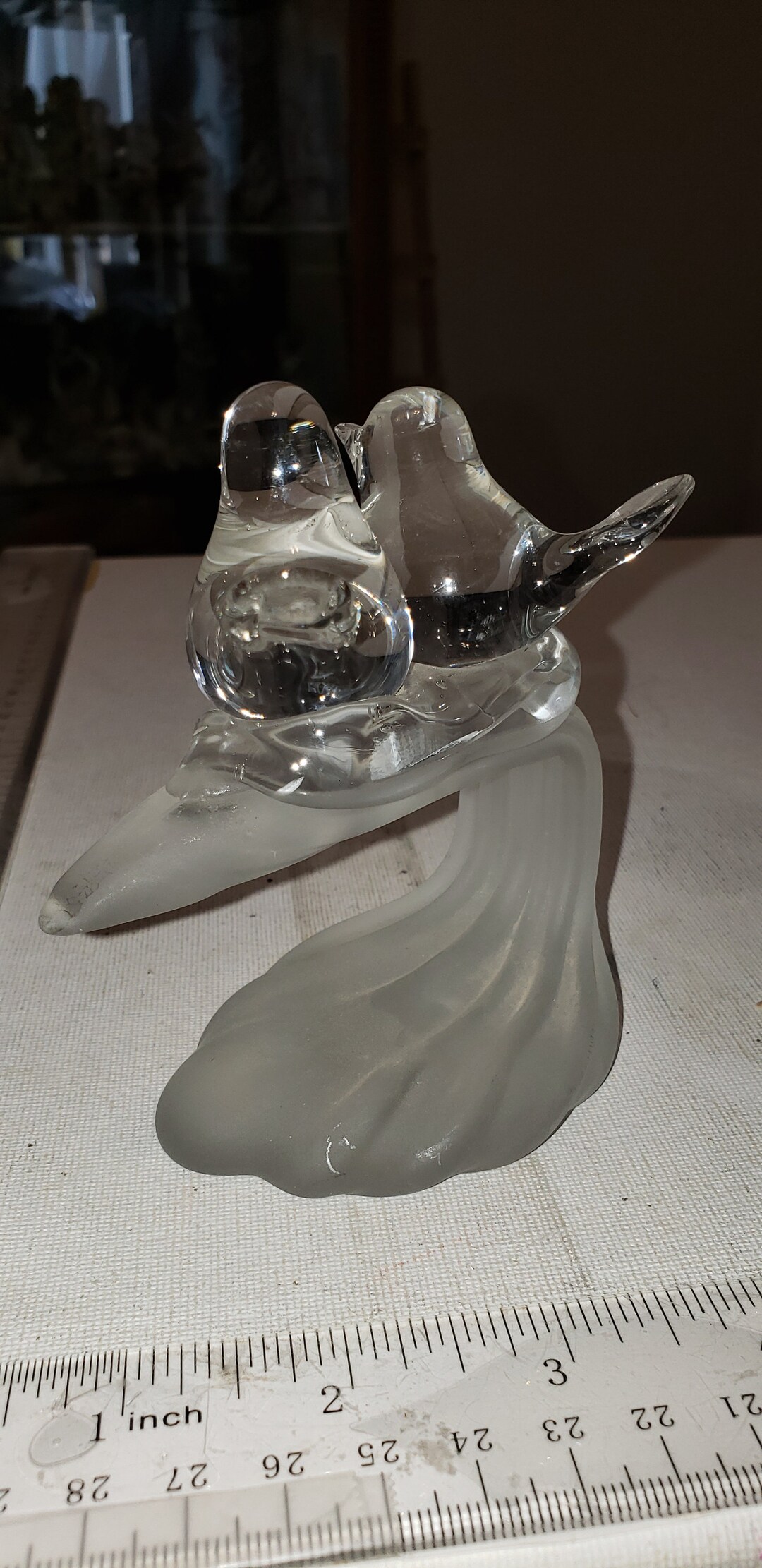 Art Glass Love Birds Figurine Excellent Condition Etsy