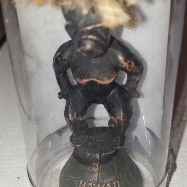 Hawaiian tiki God Amakua statue in original package excellent condition