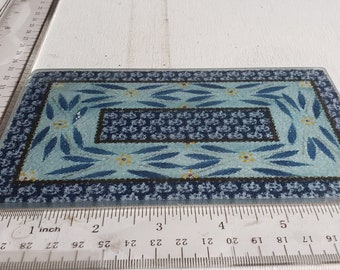 Temptations Tara blue Old world glass trivet excellent condition