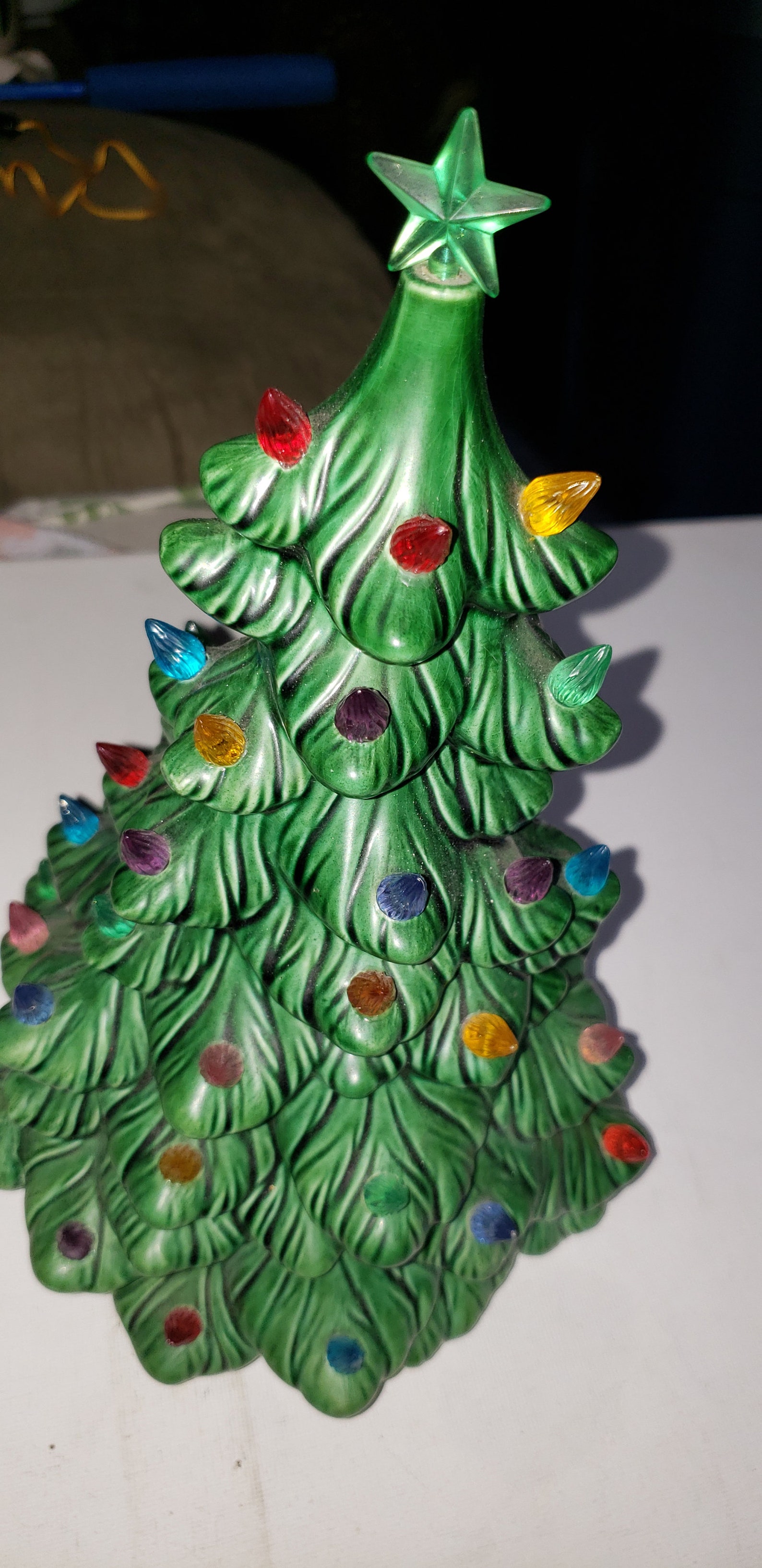 Base De Sapin De Noël Vintage Holland 954 – Céramique Blanche étoile, Moule Coulissant