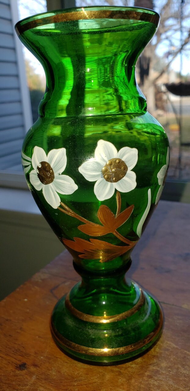 ●MODERN VINTAGE GLASS FLOWER VASE● GIDARY Clear Ribbed Glass Vase,Tall Flower Vase for Modern Home