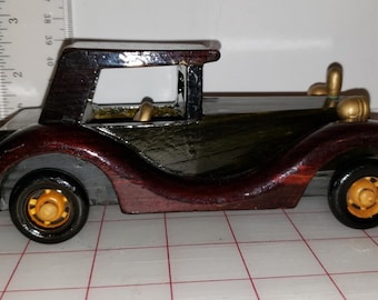 Vintage hand made wooden car collectible excellent condition