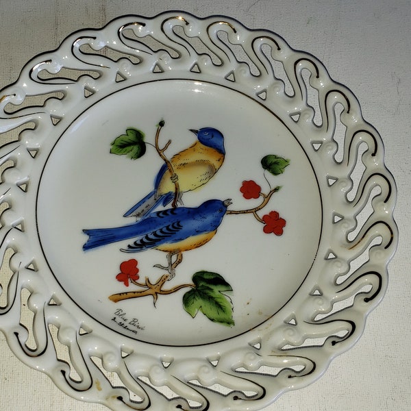 Vintage bird plate Napco ceramic excellent condition