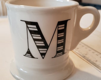 Anthropologie coffee mug letter M excellent condition