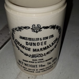 Vintage James Keller and Sons Dundee marmalade pot excellent condition