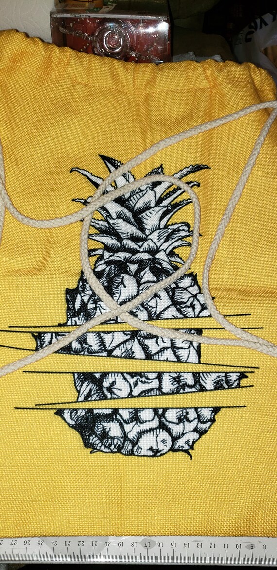 Yellow Miomao pineapple backpack bag excellent co… - image 3