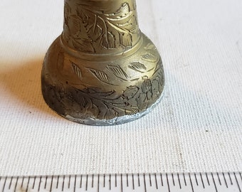 Tiny brass bell with handle excellent condition