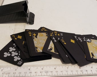 Fancy black playing cards in excellent condition