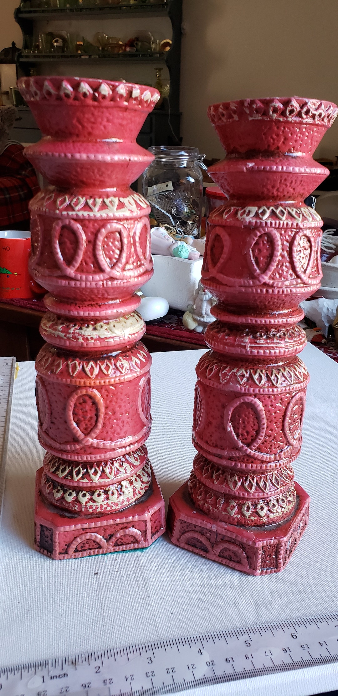 Vintage MCM Tall Candle Stick Holders Japan Good Condition Etsy