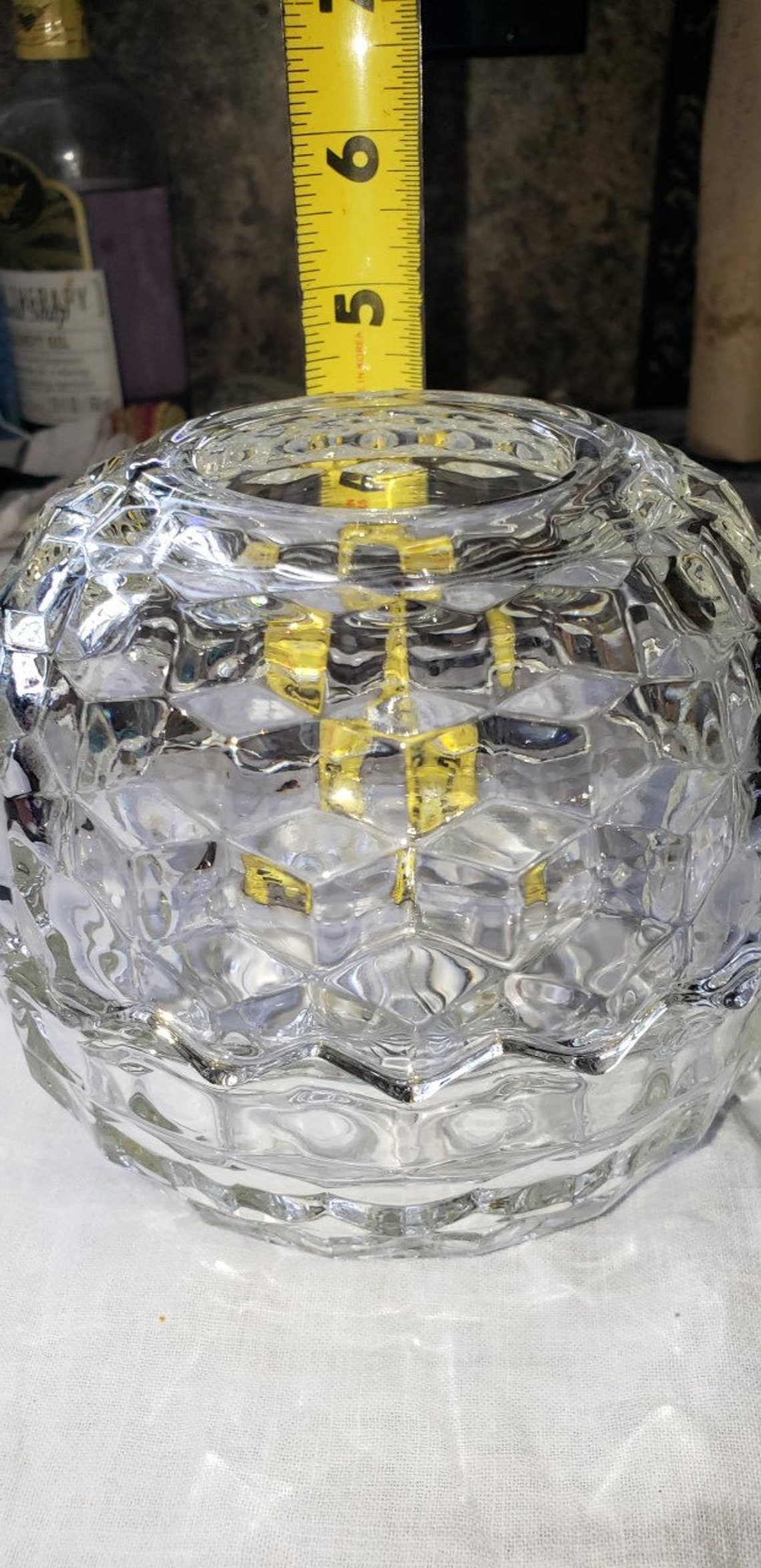 Round Clear Glass Fairy Lamp Excellent Condition Etsy