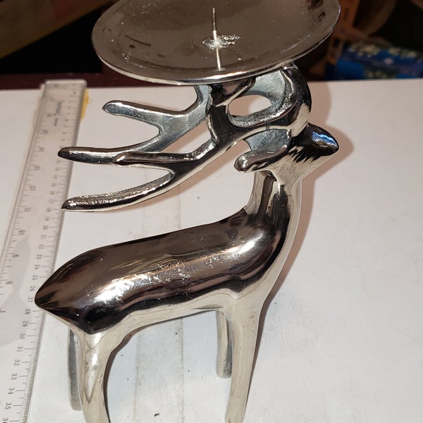 Metal Reindeer Candle Holder Etsy