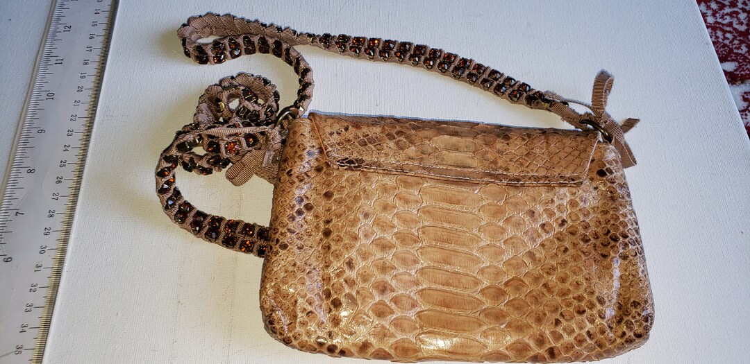 Vintage Python Skin Purse Ambre Babzoe Good Condition - Etsy