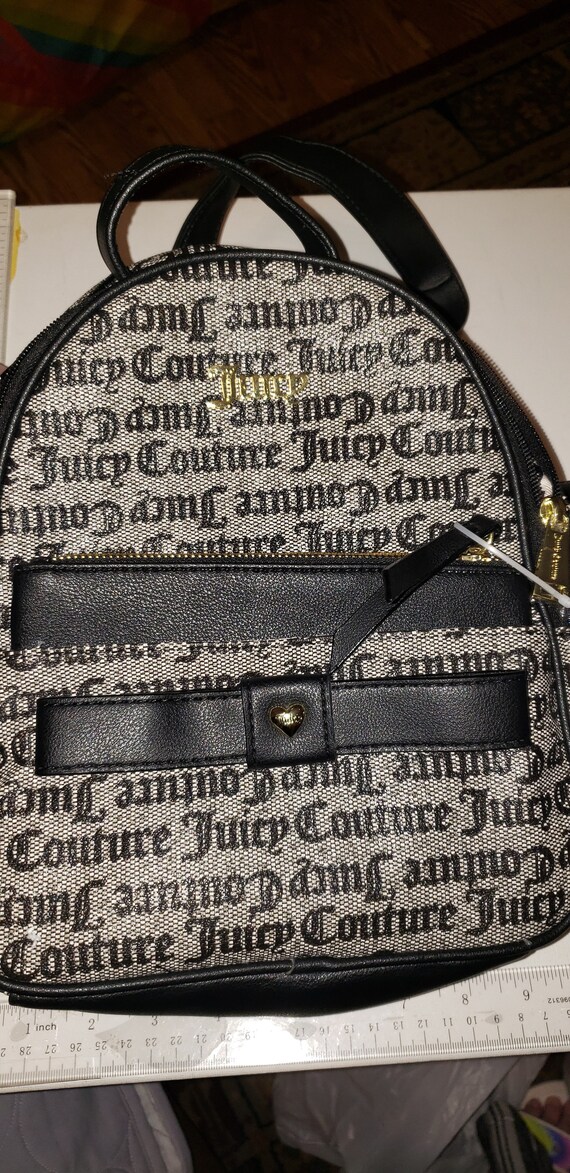 Juicy Couture Black & Beige Logo Mini Backpack Juicy Couture Mini Backpack Logo Print Beige | Mercari main image 3