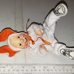 Anna Lee doll Child in bunny suit with bag Halloween decor good condition image 2