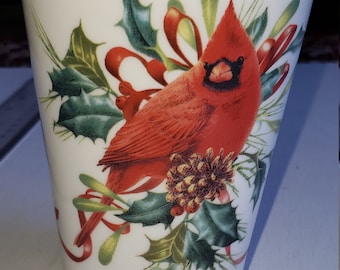 Lenox Winter Greetings travel mug no lid excellent condition