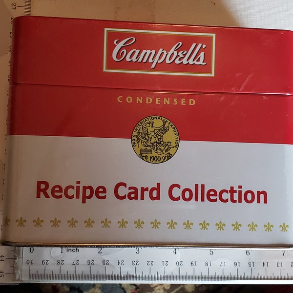 Campbell's Soup recipe card holder with cards NEW in original packaging