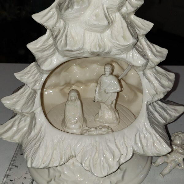 Ceramic christmas tree base with light kit etsy