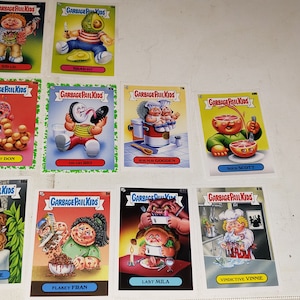 Set of 10 Garbage Pail trading cards stickers excellent condition